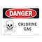 Signmission OSHA Danger Sign, 7" Height, 10" Width, Rigid Plastic, Chlorine Gas, Landscape, L-1066 OS-DS-P-710-L-1066 - alternate 1